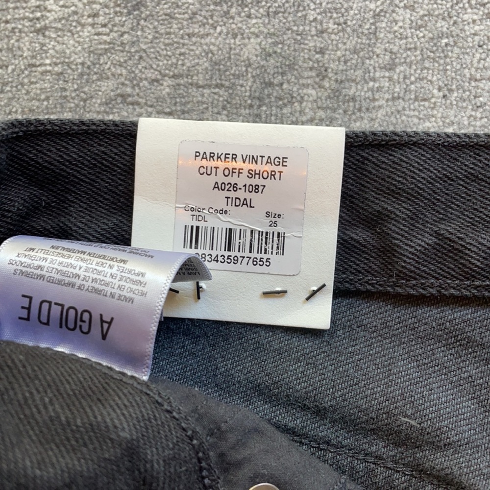 AGOLDE Parker Vintage Cut Off Short TIDAL/BLACK - Picture 3 of 3